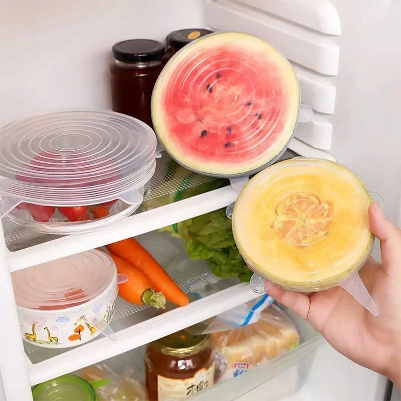 Stretchable Food Silicone Lid, 6 pieces
